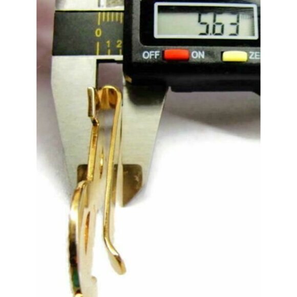 Money Clip Classic Dollar $ Sign Gold T Wallet Cash ID Credit Card Holder Vtg - Picture 5 of 5